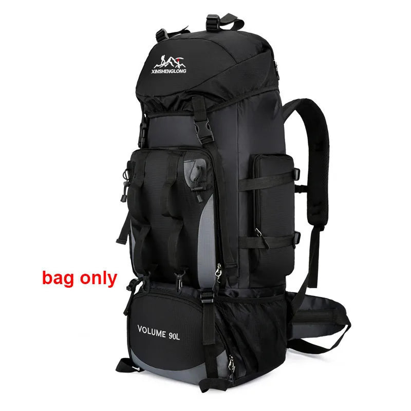 90L Waterproof Hiking Camping Backpack Large Capacity Rucksack
