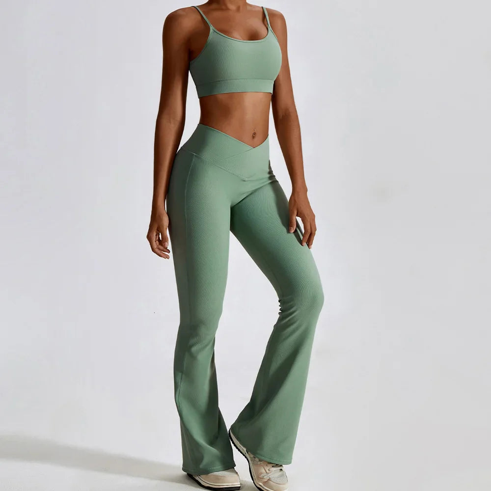 Women's Seamless Yoga Set Fitness Bra Leggings Activewear