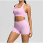 Women's Yoga Set Fitness Bra Push-Up Shorts Activewear
