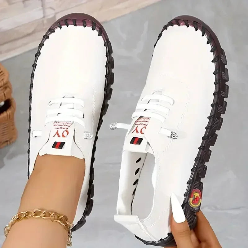 Women Sneakers 2025 New Designer Shoes Loafers Soft-soled Roman Breathable Outdoor Women Retro Big Size Single Shoes for Women