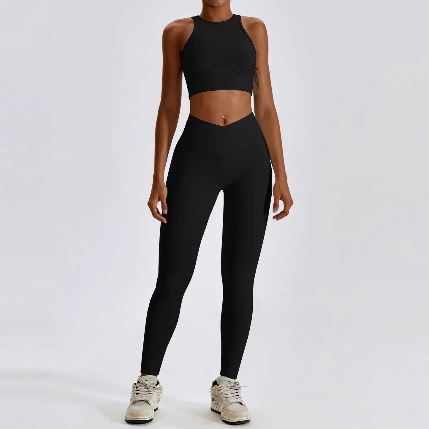 Women's Seamless Yoga Set Fitness Bra Leggings Activewear