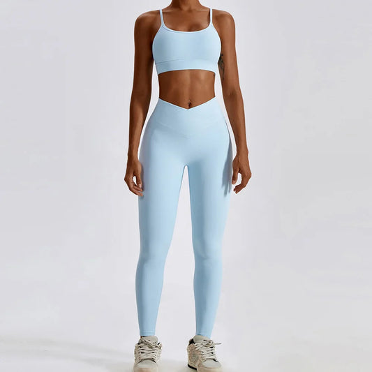 Women's Seamless Yoga Set Fitness Bra Leggings Activewear