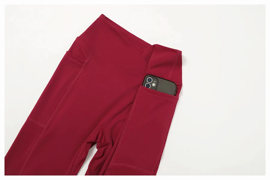 Women's Seamless Yoga Set Long Sleeve Flared Leggings Activewear