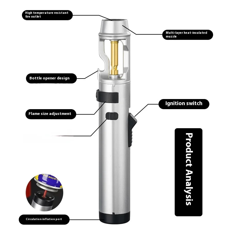 BlazeMaster: Windproof Metal Torch for BBQ & More