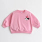 Cartoon Sweatshirts For Boys And Girls Cute Tops Crewneck Pullovers Toddler New Solid Color Hoodie Mickey Minnie Print Clothes