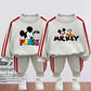 2026 Children cartoon character Side Stripe outfit Sets