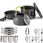 Complete Camping Kitchen Cookware Tableware & Teapot for 2-3