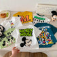 Fashion Casual T-shirt Children's Clothing Printed Cartoon Kids Short Sleeve Tops Tees Boutique Boys Girls Clothes O-neck Tshirt