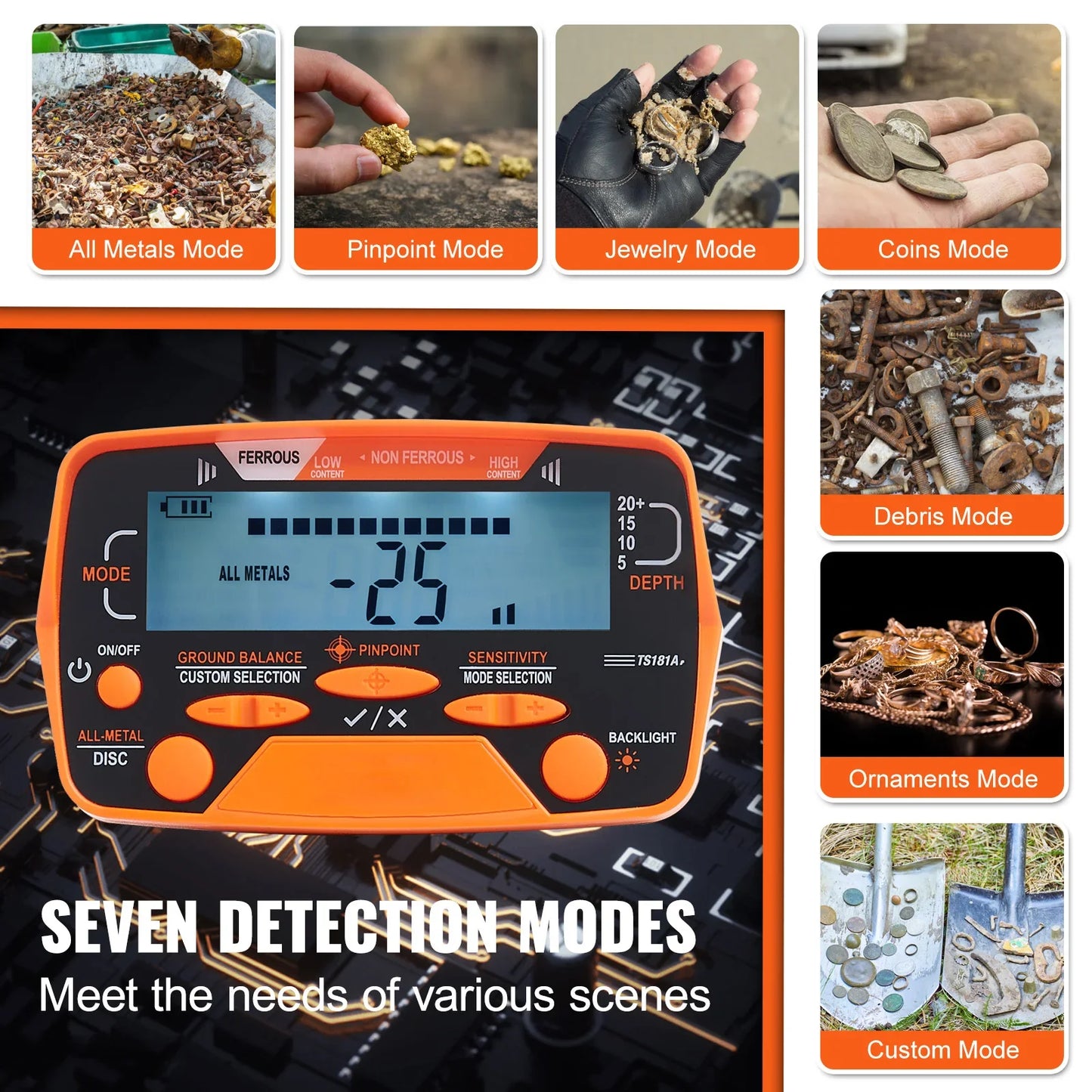 SucceBuy Metal Detector For Adults And Kids With LCD Display