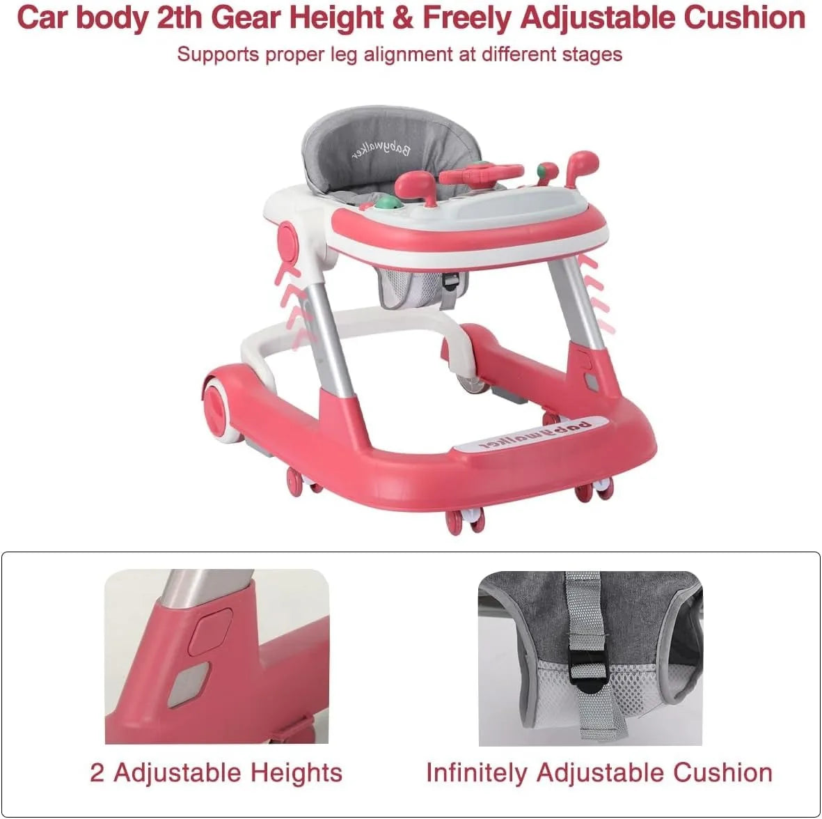 Ubravoo 2-In-1 Baby Walker With Removable Feeding Tray