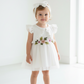 Infant Summer Floral Vest Mesh Dress Jacket Set with Hair Accessories