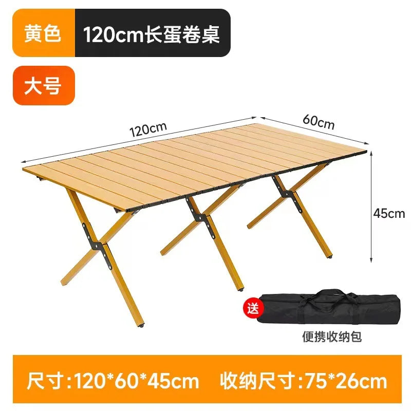 Portable Foldable Aluminum Camping Picnic Table Outdoor Furniture