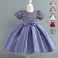 Baby Girls Christmas Dress Sequin ShortSleeve Party Dress Birthday Toddler Dress Wedding Princess Dress for Kid Girl Luxury Cown