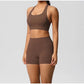 Women's Yoga Set Fitness Bra Push-Up Shorts Activewear