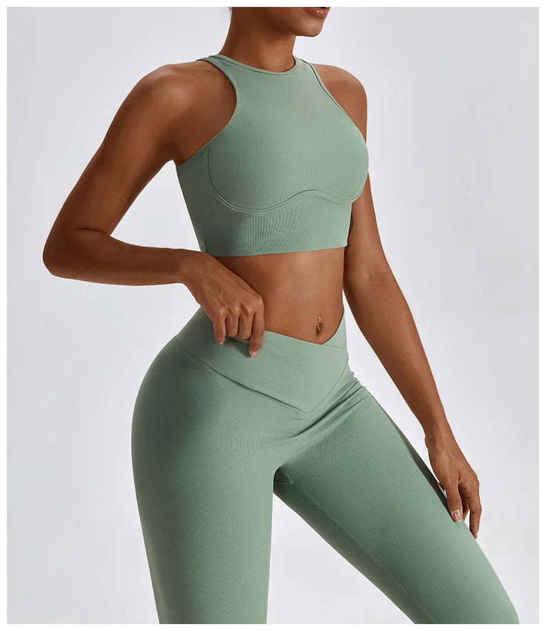 Women's Seamless Yoga Set Fitness Bra Leggings Activewear