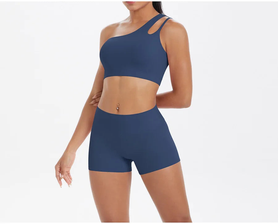 Women's Yoga Set Fitness Bra Push-Up Shorts Activewear