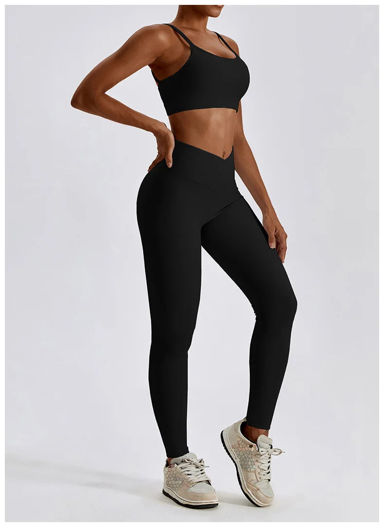 Women's Seamless Yoga Set Fitness Bra Leggings Activewear