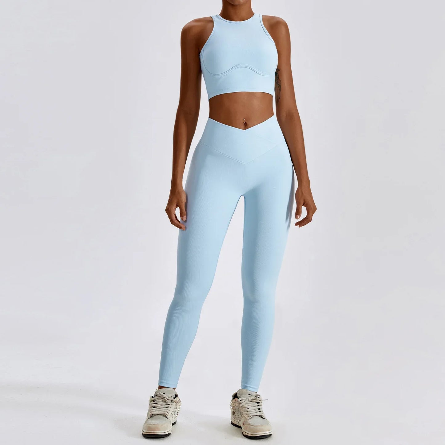 Women's Seamless Yoga Set Fitness Bra Leggings Activewear