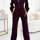 Autumn Casual Solid Sportswear Women Set Fashion Zipper Hooded Sweatshirts Coat & Lace-up Pants Tracksuit New Winter Suit