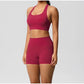 Women's Yoga Set Fitness Bra Push-Up Shorts Activewear