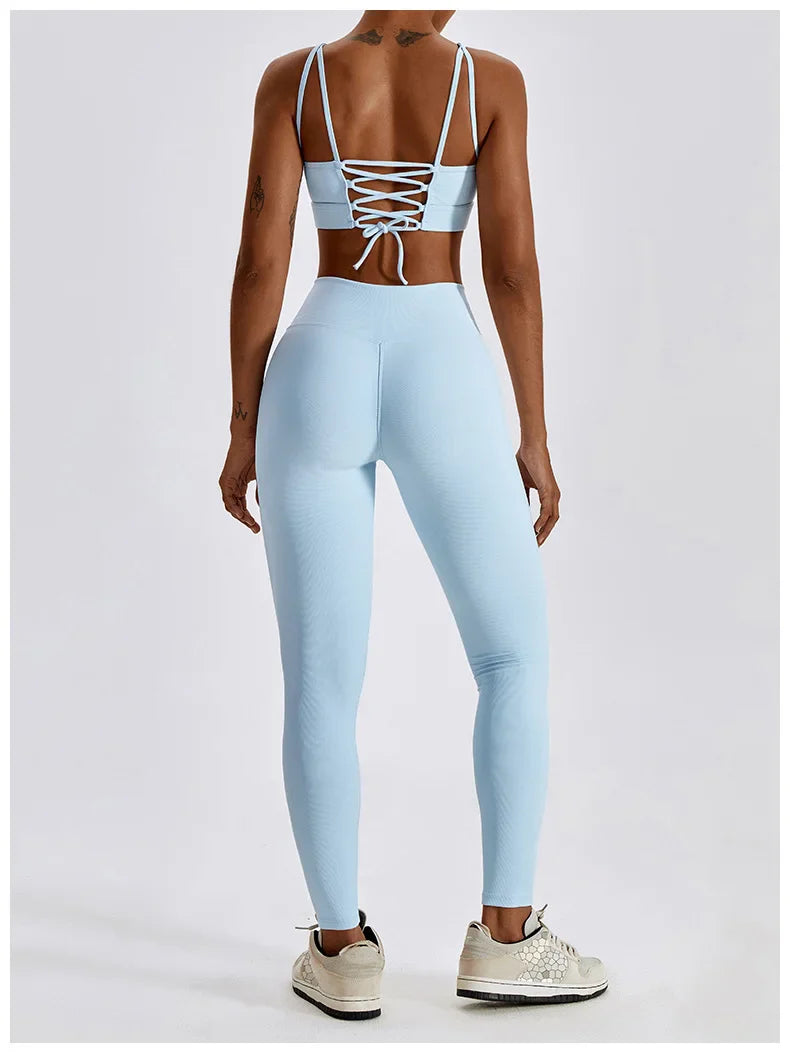 Women's Seamless Yoga Set Fitness Bra Leggings Activewear