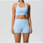 Women's Yoga Set Fitness Bra Push-Up Shorts Activewear