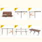 Portable Foldable Aluminum Camping Picnic Table Outdoor Furniture