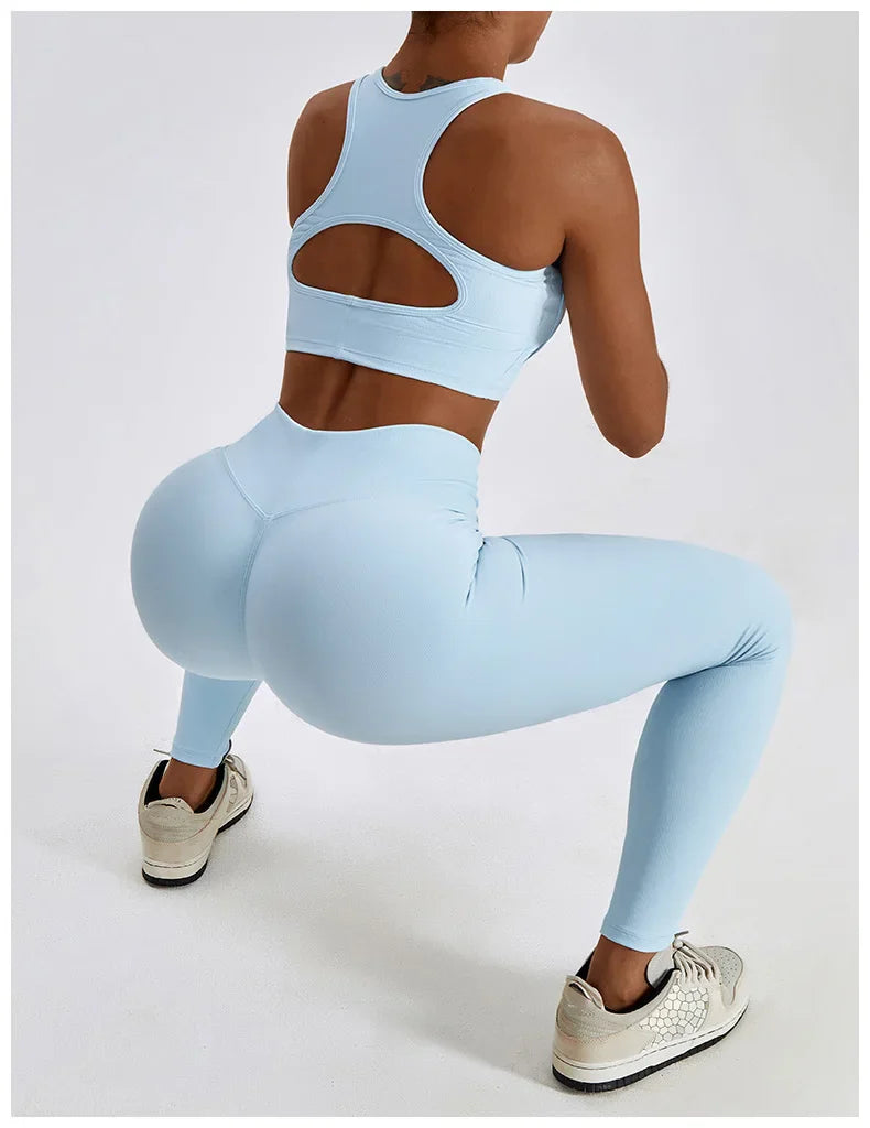 Women's Seamless Yoga Set Fitness Bra Leggings Activewear