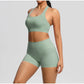 Women's Yoga Set Fitness Bra Push-Up Shorts Activewear