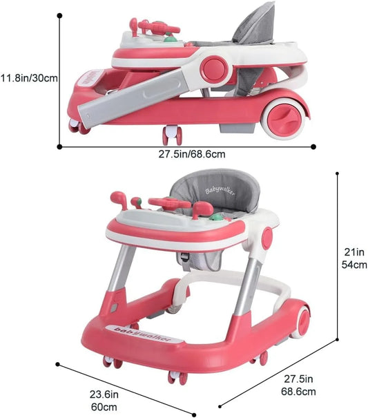 Ubravoo 2-In-1 Baby Walker With Removable Feeding Tray