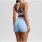 Women's Yoga Set Fitness Bra Push-Up Shorts Activewear