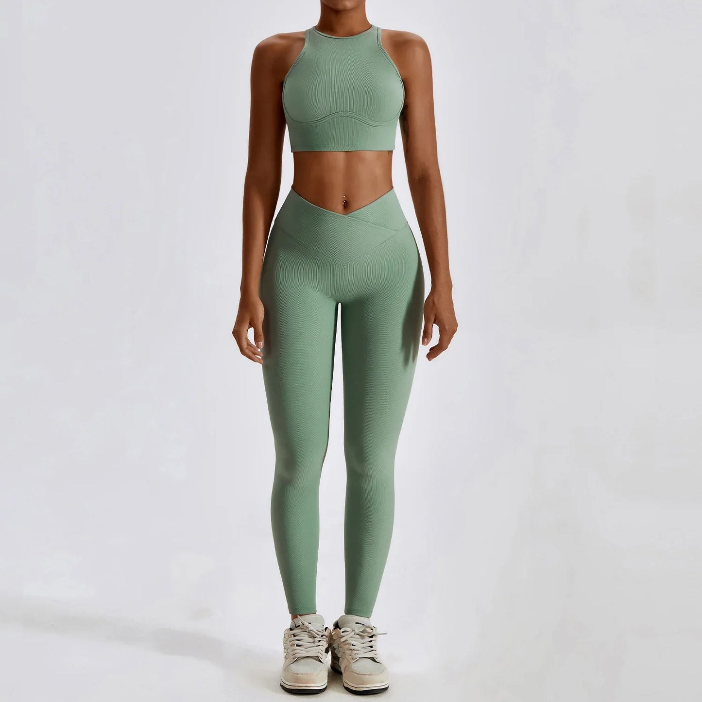Women's Seamless Yoga Set Fitness Bra Leggings Activewear