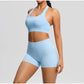 Women's Yoga Set Fitness Bra Push-Up Shorts Activewear