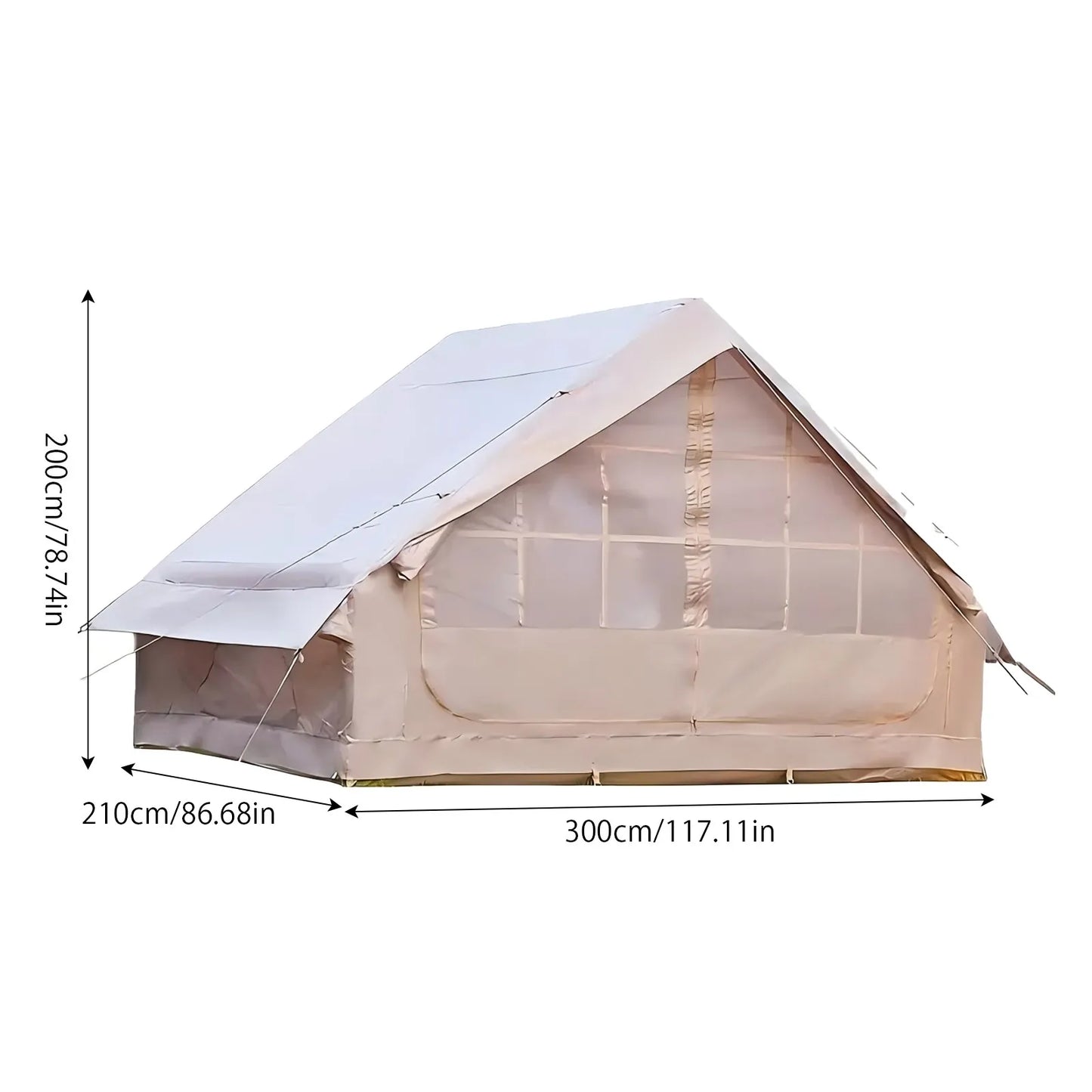 Inflatable Camping Tent With Skylight And Breathable Mesh