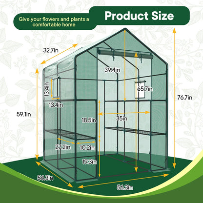 JHK Portable Walk In Greenhouse For Outdoor Plants