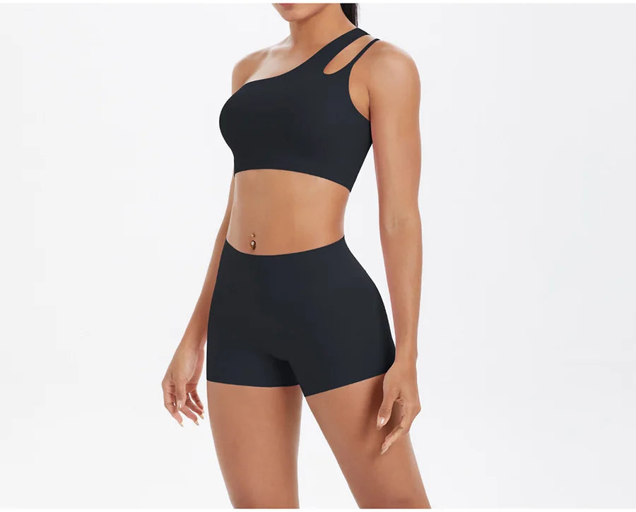 Women's Yoga Set Fitness Bra Push-Up Shorts Activewear