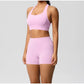 Women's Yoga Set Fitness Bra Push-Up Shorts Activewear
