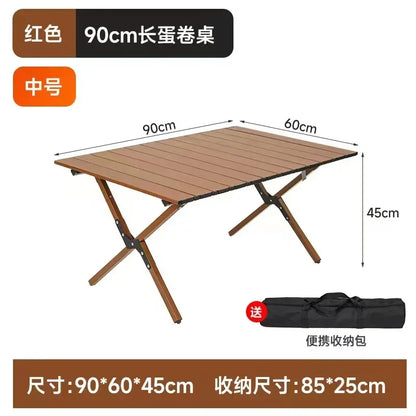 Portable Foldable Aluminum Camping Picnic Table Outdoor Furniture