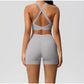 Women's Yoga Set Fitness Bra Push-Up Shorts Activewear