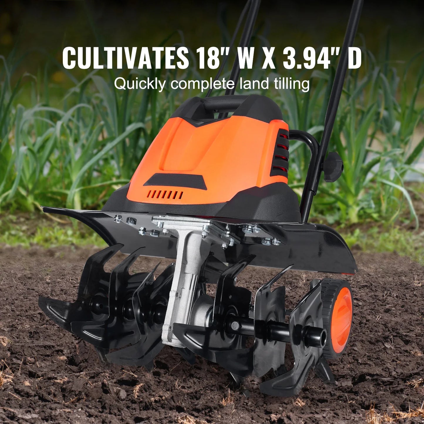 SucceBuy 12 Amp Electric Tiller Corded For Lawn Garden Cultivation
