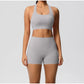 Women's Yoga Set Fitness Bra Push-Up Shorts Activewear