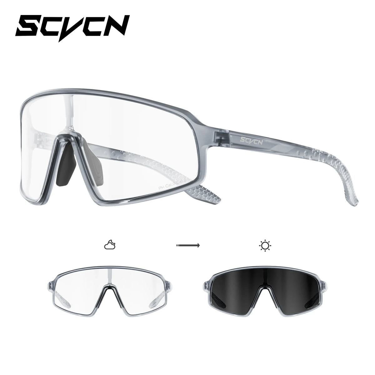 SCVCN New Sports Cycling Sunglasses UV400 Windproof Eyewear for MTB Road Bike Running Hiking Men Women Outdoor Sports Eyewear