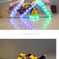 Kid’s Casual Shoes Boys Rechargeable Cartoon PU Leather Spring Fashion Flat Bottom Anti-slip Sneakers Yellow Size 25-36
