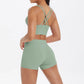 Women's Yoga Set Fitness Bra Push-Up Shorts Activewear