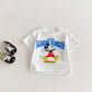 Fashion Casual T-shirt Children's Clothing Printed Cartoon Kids Short Sleeve Tops Tees Boutique Boys Girls Clothes O-neck Tshirt