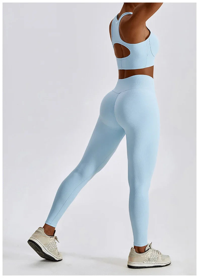 Women's Seamless Yoga Set Fitness Bra Leggings Activewear