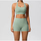 Women's Yoga Set Fitness Bra Push-Up Shorts Activewear