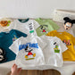 Fashion Casual T-shirt Children's Clothing Printed Cartoon Kids Short Sleeve Tops Tees Boutique Boys Girls Clothes O-neck Tshirt