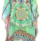 Stylish Rhinestone Lace-Up V-Neck Women's Caftan Poncho Cover-Up by Sakkas Aymee