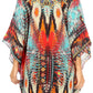 Stylish Rhinestone Lace-Up V-Neck Women's Caftan Poncho Cover-Up by Sakkas Aymee